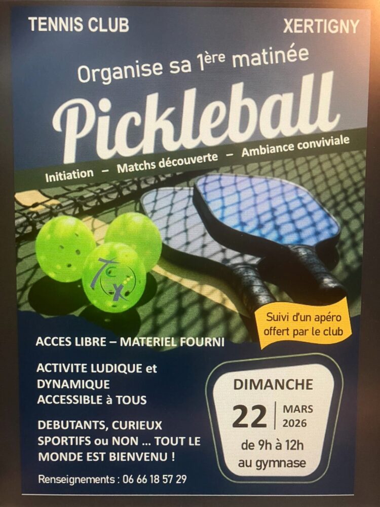 Matinée d’initiation au Pickleball